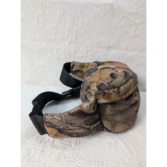 Mountain Cork Fleece Pouch Forest Camouflage Vintage USA Hip Bum Bag Fannypack - Picture 4 of 12
